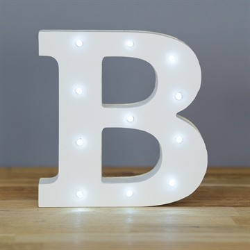 Store bogstaver med LED lys - bogstavet: B