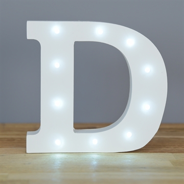 Store bogstaver med LED lys - bogstavet: D