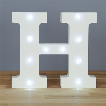 Store bogstaver med LED lys - bogstavet: H