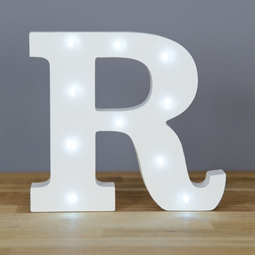 Store bogstaver med LED lys - bogstavet: R
