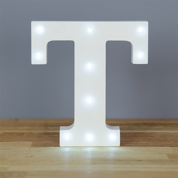 Store bogstaver med LED lys - bogstavet: T