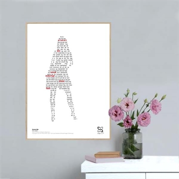 Kim Larsen *Kvinde min' grafisk plakat - KoZmo Design Store