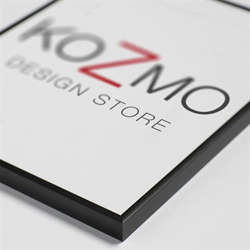 Ramme I sort alu med ægte glas - KoZmo Design Store
